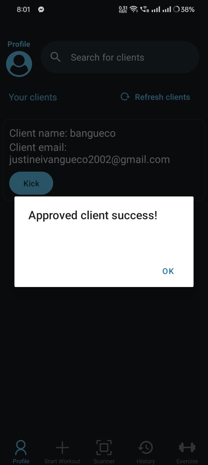 Trainer Clients Accept