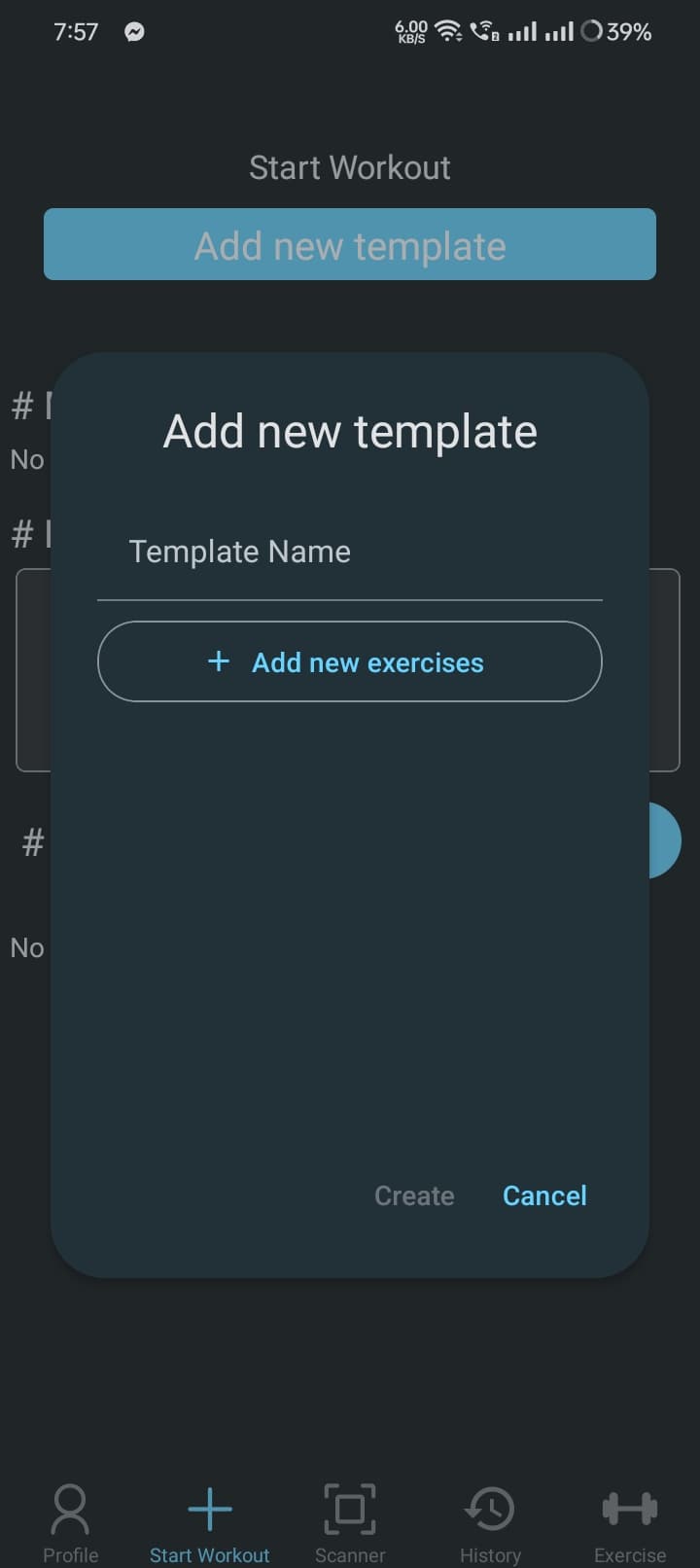 Workout New Template